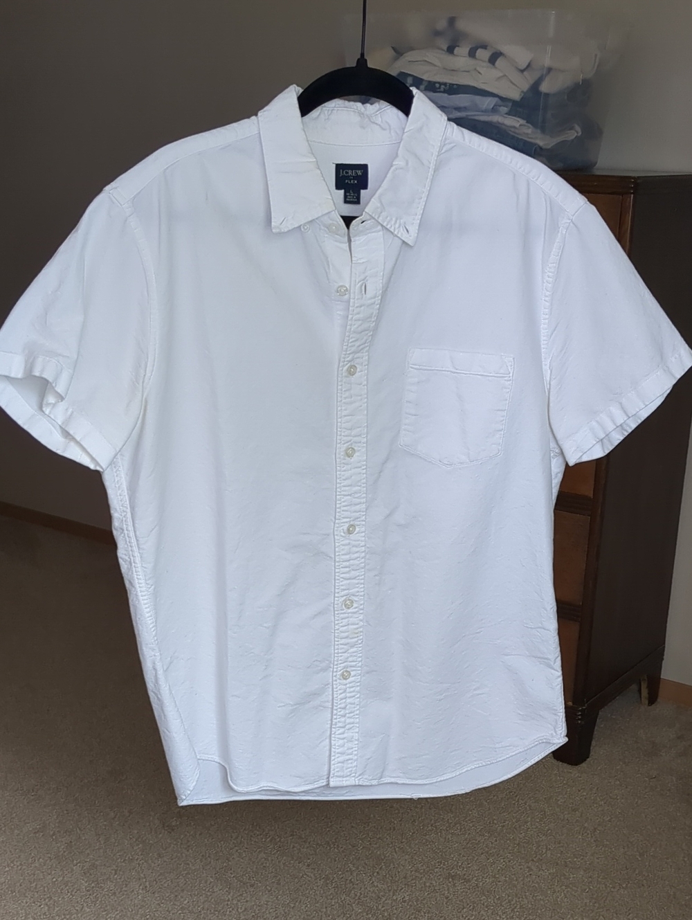 Men's J Crew Short Sleeve White Button Down